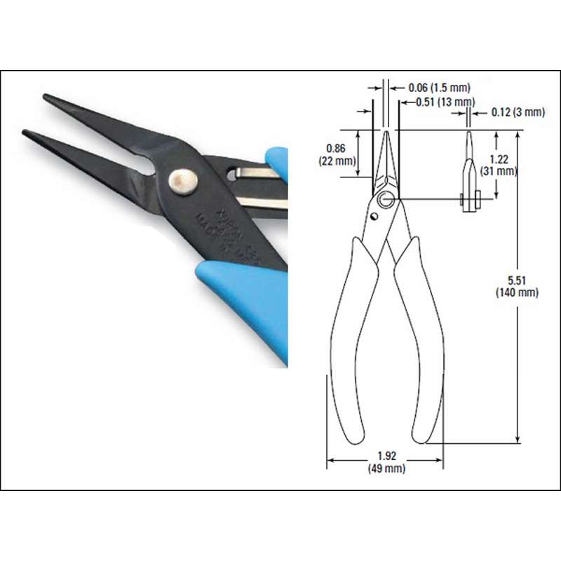 Xuron - 485S Long nose/ Chaion Nose Serrated Plier - Midwest Model
