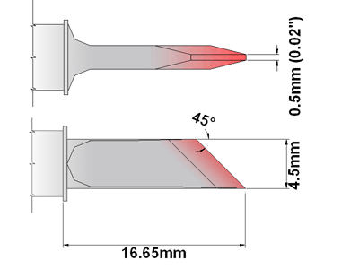 Thermaltronics Soldering Tip K80DS045 Knife 4.50mm