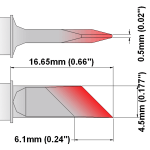 Thermaltronics Soldering Tip K80DS061 Knife 4.50mm